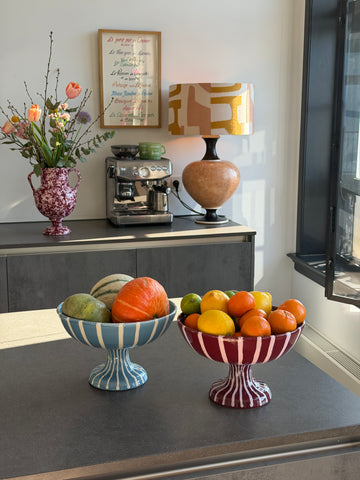 Striped standed bowl
